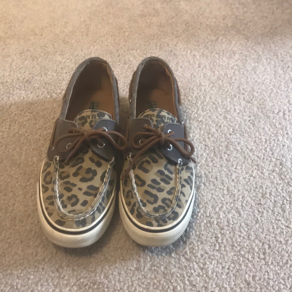 Cheetah print sperrys